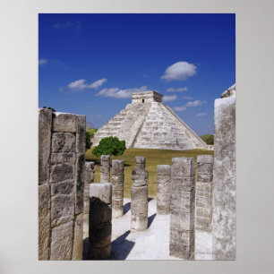 Kukulcan Pyramid as seen from the Group of the Poster