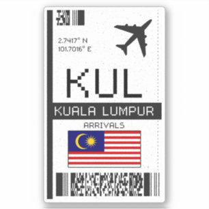 KUL Kuala Lumpur Boarding Pass - Malaysia Airport