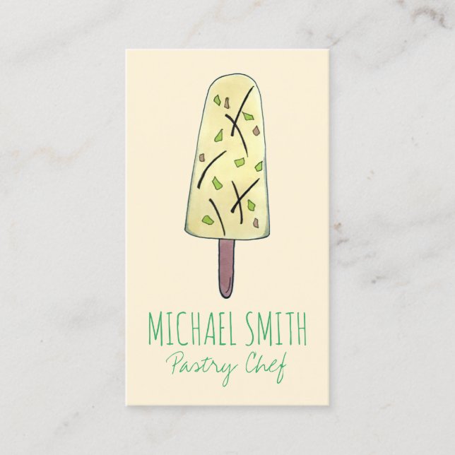 Kulfi Qulfi Indian Food Ice Cream Frozen Dessert Business Card (Front)