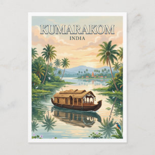 Kumarakom Backwaters India Postcard