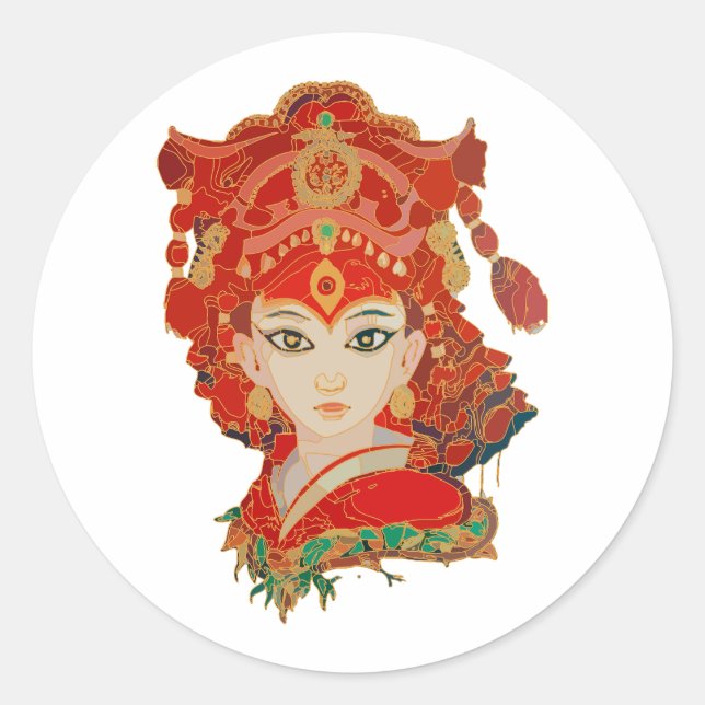 Kumari Classic Round Sticker (Front)