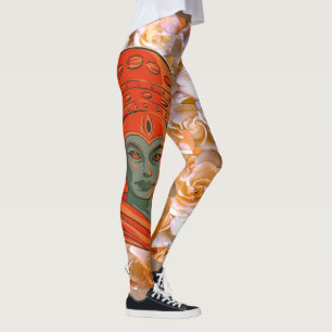 Kumari, woman face leggings