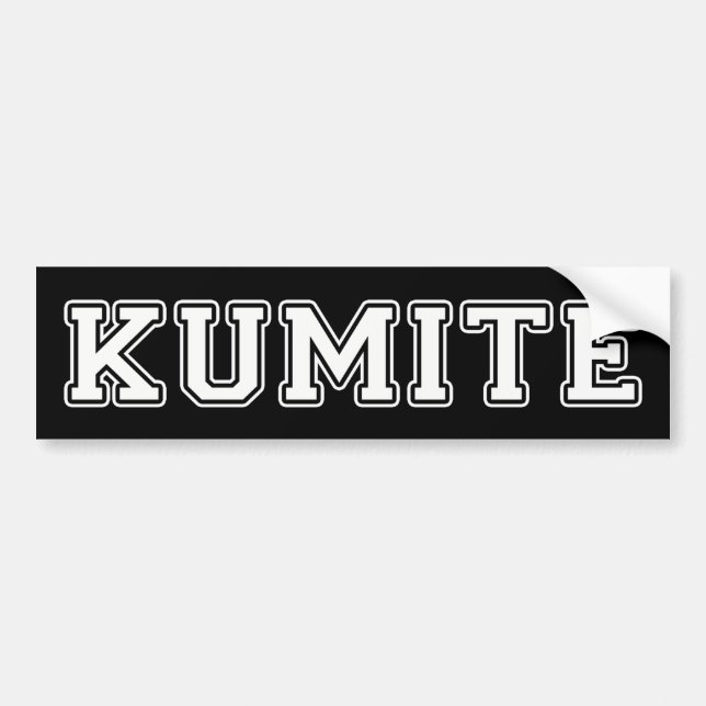kumite bumper sticker (Front)