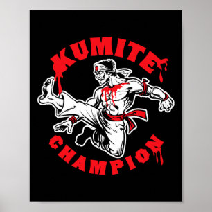 Kumite Champion Blood Sports Karate Kung Fu Kick  Poster