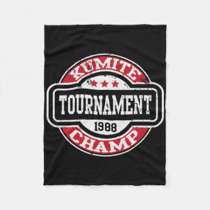 Kumite Champion Martial Arts Kung Fu Karate Cinema Fleece Blanket