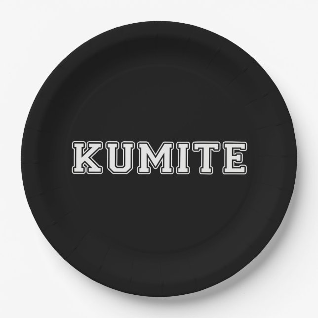 Kumite Paper Plate (Front)