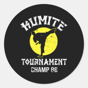 Kumite Tournament Champ Vintage Martial Arts Karat Classic Round Sticker