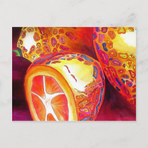 Kumquats orange citrus watercolour fruit art postcard