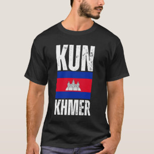 Kun Khmer Cambodia Flag Vintage T-Shirt