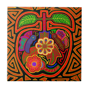 Kuna Indian Apple Tile