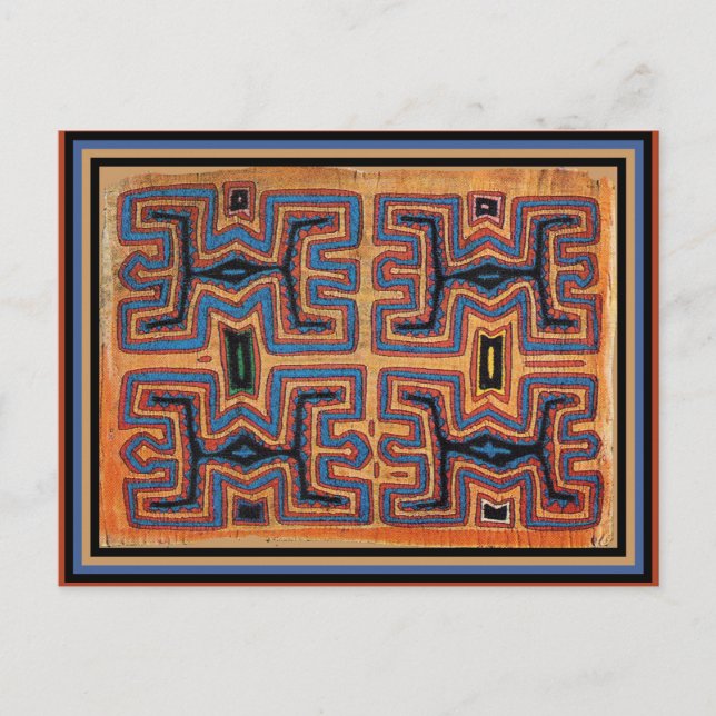 Kuna Indian Canoe Spirits Postcard (Front)