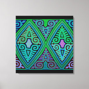 Kuna Indian Diamond Mola Canvas Print