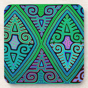 Kuna Indian Diamond Mola Coaster