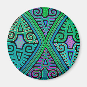 Kuna Indian Diamond Mola Magnet