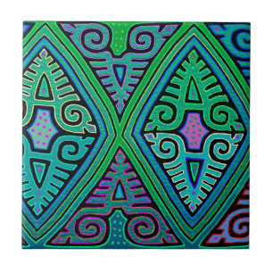 Kuna Indian Diamond Mola Tile