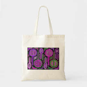 Kuna Indian Gourd Maracas - Violet Green Tote Bag