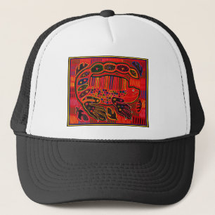 Kuna Indian Iguana Mola Trucker Hat