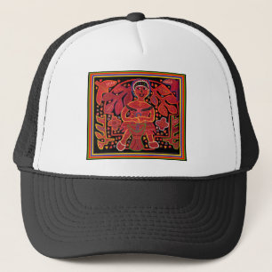 Kuna Indian in Cooking Hut - Tribal Trucker Hat