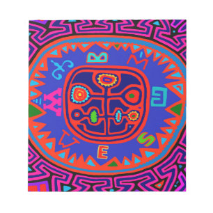 Kuna Indian Mola Compass Notepad