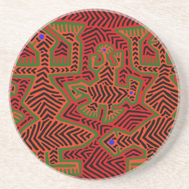 Kuna Indian Mola Spirits Coaster (Front)