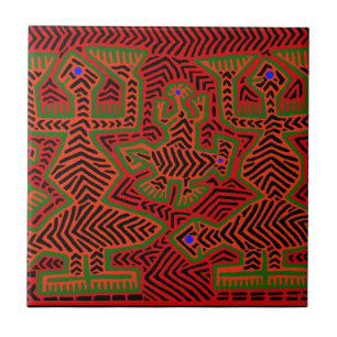 Kuna Indian Mola Spirits Tile