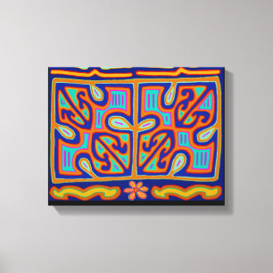 Kuna Indian Music Box - San Blas Mola Canvas Print