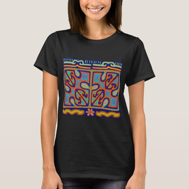 Kuna Indian Music Box - San Blas Mola T-Shirt (Front)