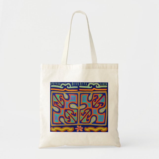 Kuna Indian Music Box - San Blas Mola Tote Bag (Front)