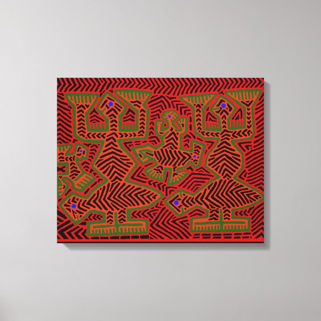 Kuna Indian Shaman Spirits Canvas Print (Front)