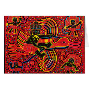 Kuna Indian Stork Bringing Baby Design