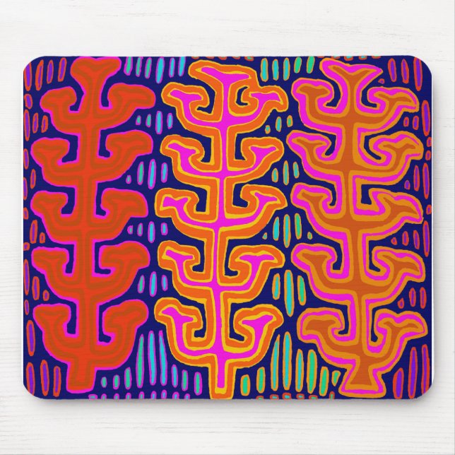 Kuna Indian Trees Mouse Pad (Front)