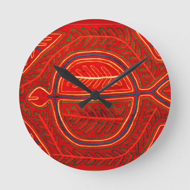 Kuna Mola Stingray Round Clock (Front)