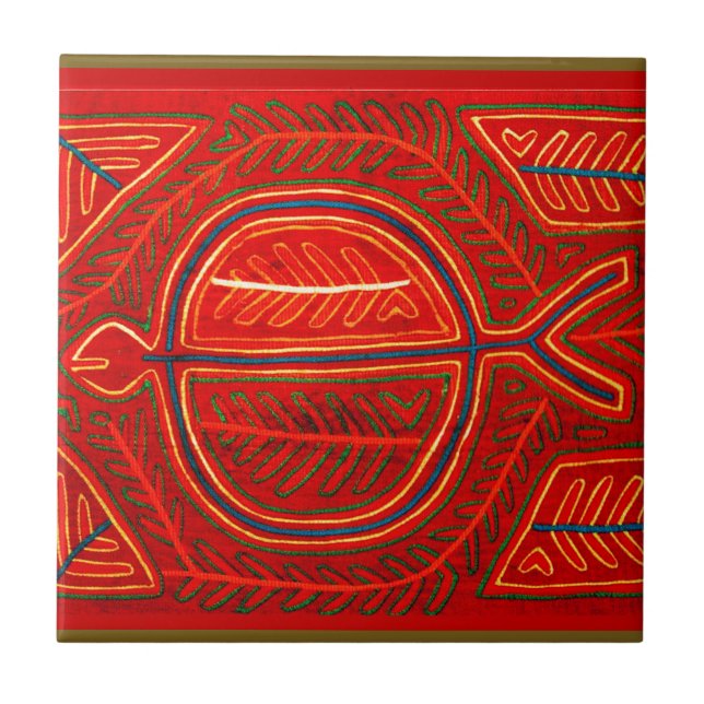 Kuna Mola Stingray Tile (Front)