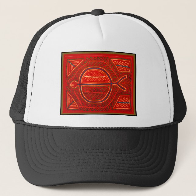 Kuna Mola Stingray Trucker Hat (Front)