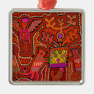 Kuna Shaman Peyote Ritual - SCOTUS Cuts my Rights Metal Tree Decoration