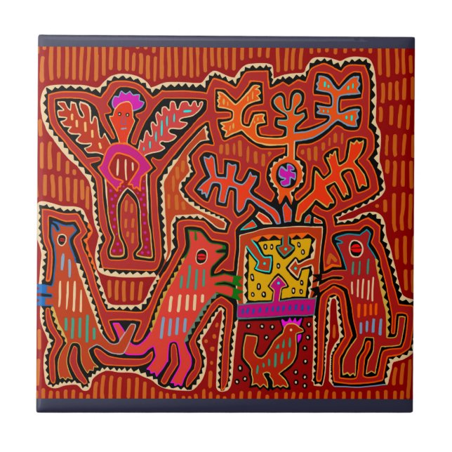 Kuna Shaman Peyote Ritual - SCOTUS Cuts my Rights Tile (Front)