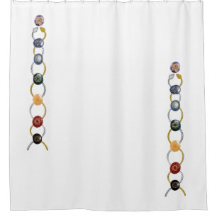 Kundalini Chakras / Stones & Snakes Shower Curtain