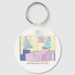 Kundalini Inc. Yoga Cartoon Gifts & Collectibles Key Ring
