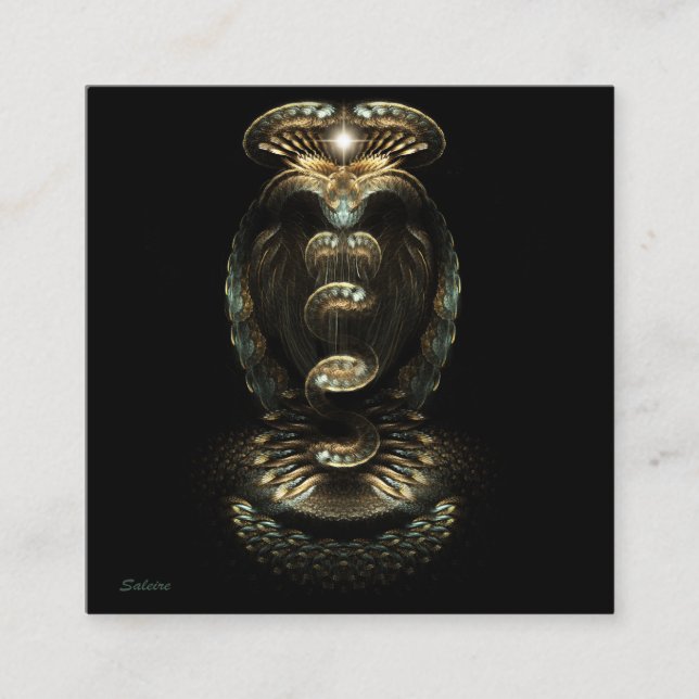 Kundalini Rising Square Business Card (Front)