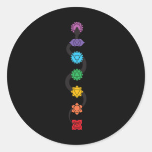 Kundalini Serpent Rising 7 Chakras Yoga - Kundalin Classic Round Sticker