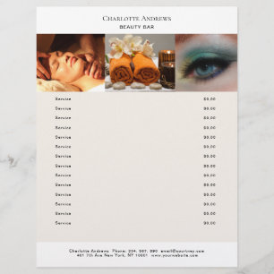 Kundenspezifischer Foto Preislisten Salon Flyer