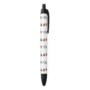KuneKune Pig Herd Black Ink Pen