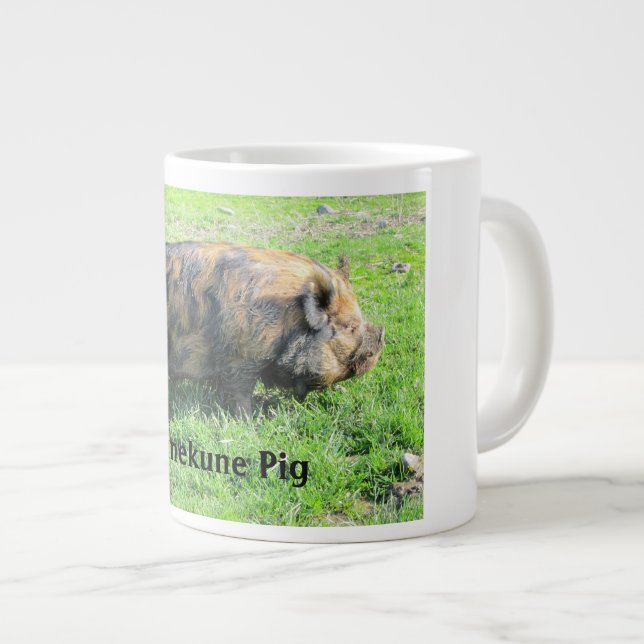 Kunekune Pig Jumbo Mug (Front Right)