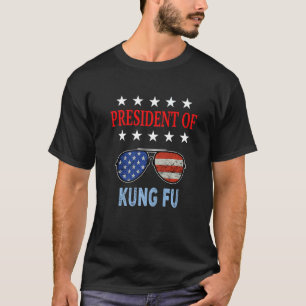 Kung Fu Accessories  Usa Flag Kung Fu Saying T-Shirt
