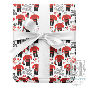 Kung Fu Birthday Wrapping Paper