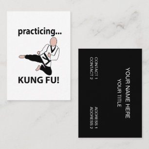 Kung Fu Black Belt Martial Arts Teacher Business Card