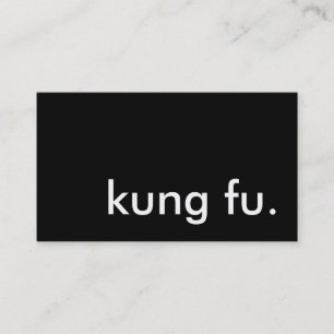 kung fu. business card