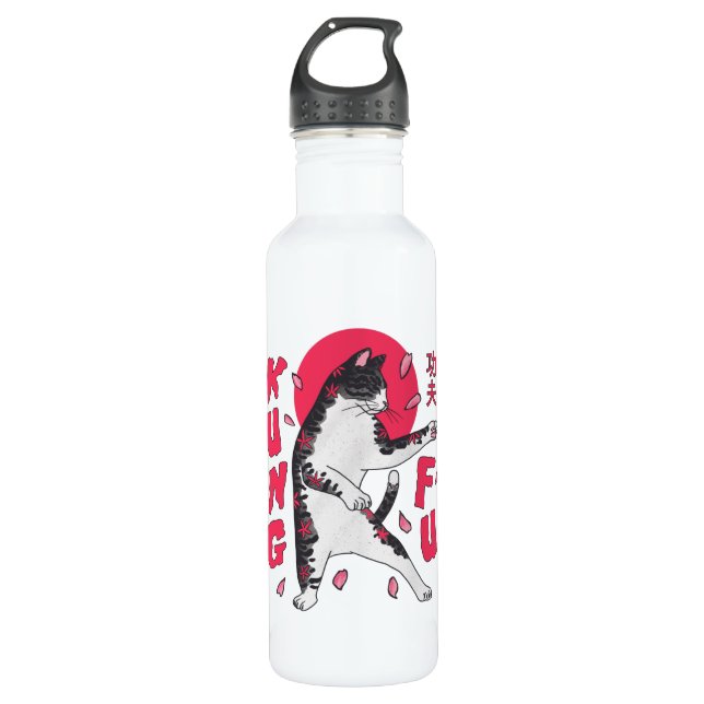 Kung Fu Cat 710 Ml Water Bottle (Front)