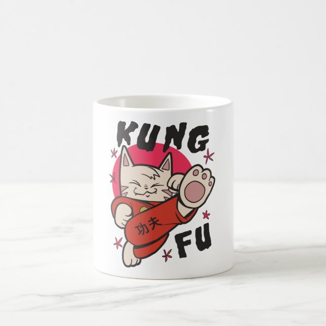 Kung Fu Cat Coffee Mug (Center)