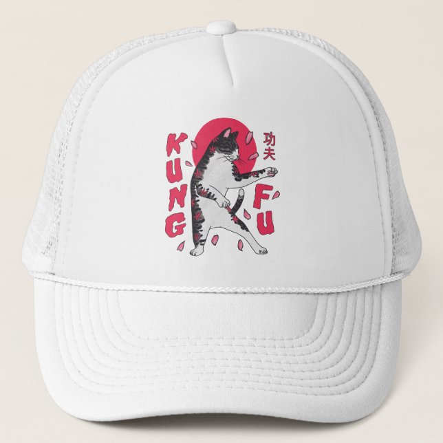 Kung Fu Cat Trucker Hat (Front)